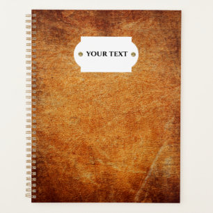 Brown vintage shaded leather planner