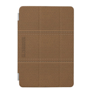 Brown Vintage Worn-Out Faux Leather Look iPad Mini Cover