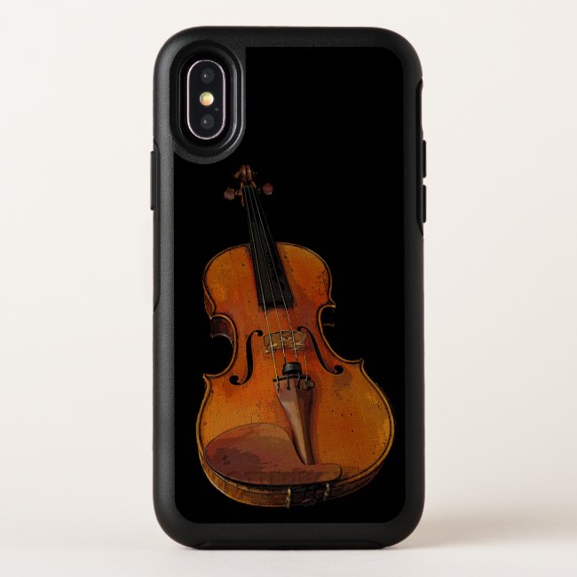 Brown Violin Music OtterBox iPhone X Case