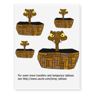 Brown viper transfers and temporary tattoos