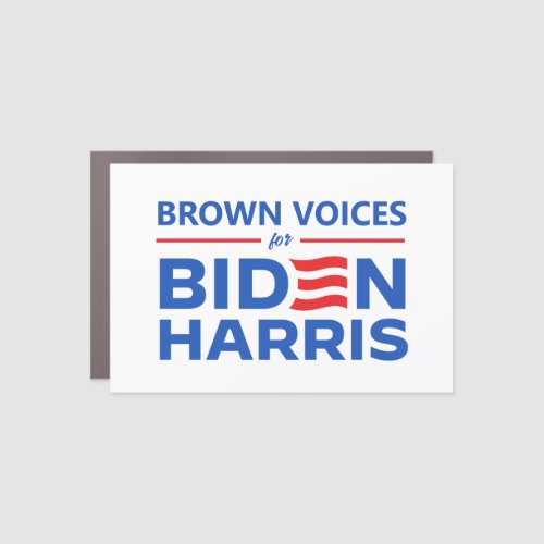 Brown Voices for Biden Harris Car Magnet