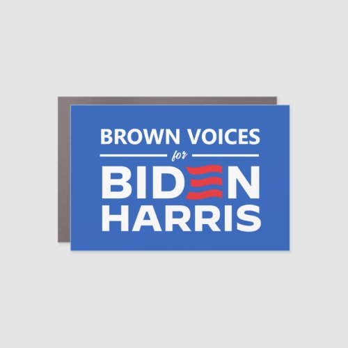 Brown Voices for Biden Harris Car Magnet