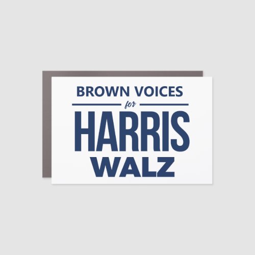 Brown Voices for Harris Walz Car Magnet