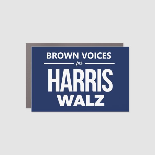 Brown Voices for Harris Walz Car Magnet