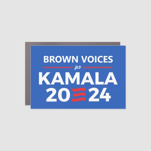 Brown Voices for Kamala Harris 2024 Car Magnet