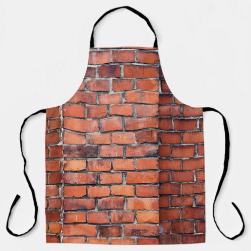 Brown wall brick apron