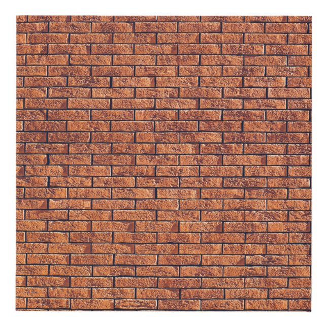 Brown wall cladding faux canvas print (Front)