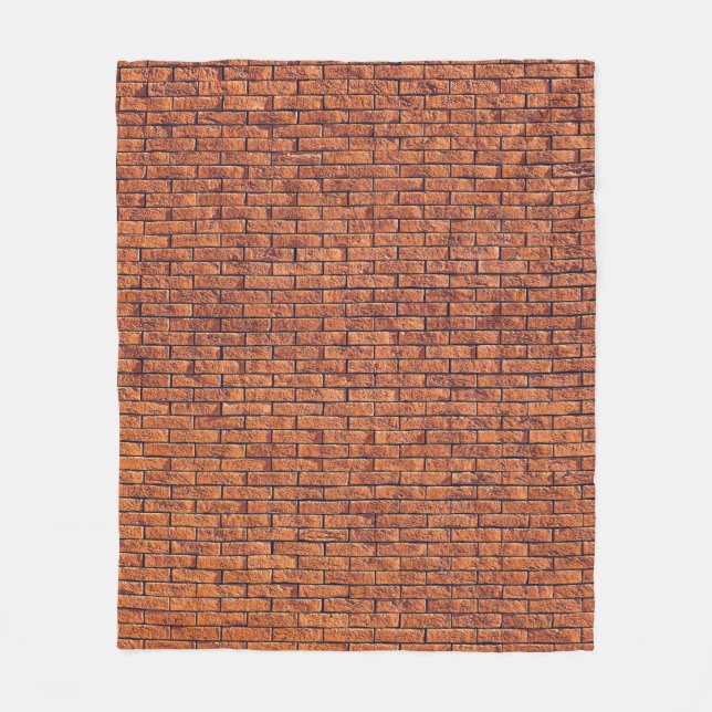 Brown wall cladding fleece blanket (Front)