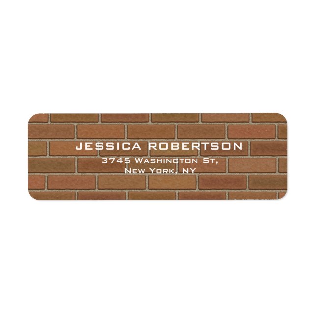 Brown Wall Plain Elegant Modern Trendy Label (Front)