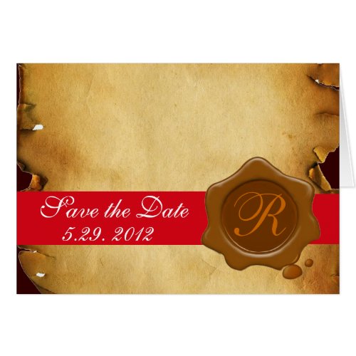 BROWN WAX SEAL MONOGRAM  PARCHMENT