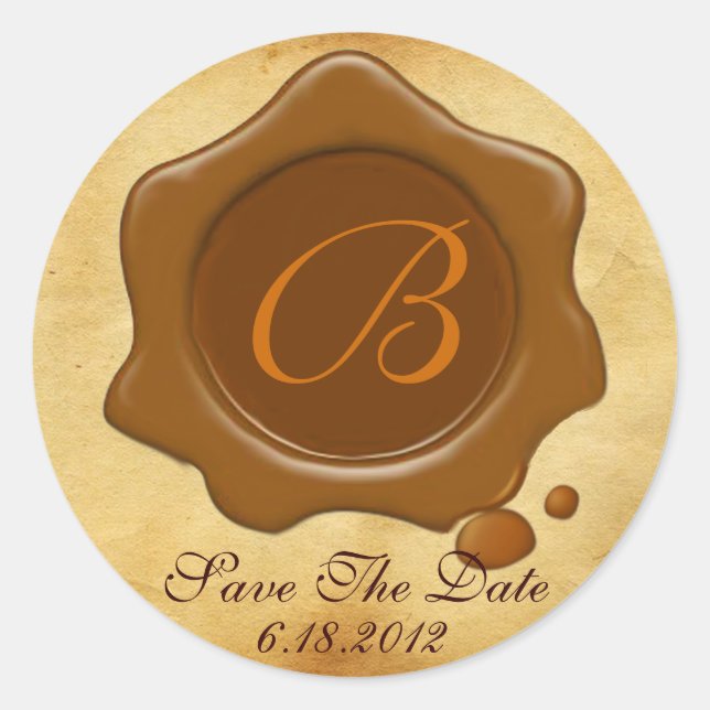 BROWN WAX SEAL PARCHMENT Monogram (Front)