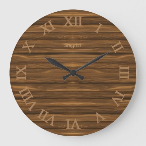 Brown Weathered Wood Style Clock