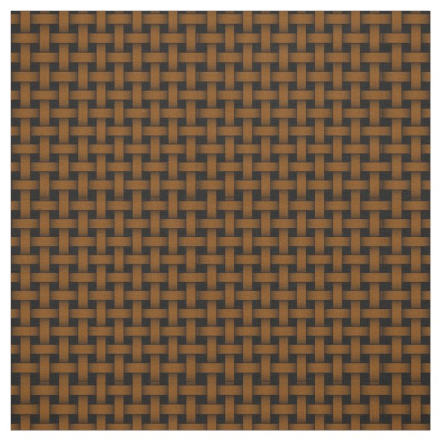 Brown Weave Pattern Cotton Linen Fabric (Swatch)
