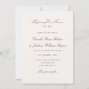 Brown Wedding Invitation