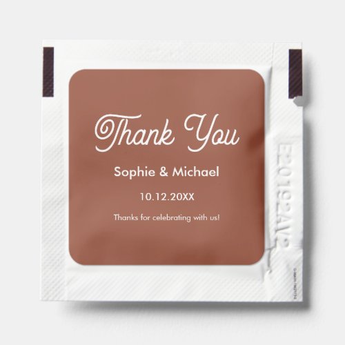 Brown Wedding Terracotta Hand Sanitizer Packet