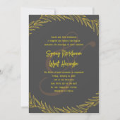 Brown Wedding Wheat Branches Nature Invitation (Front)