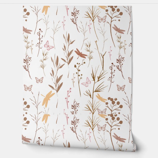 Brown weed garden wallpaper  (Unrolling)