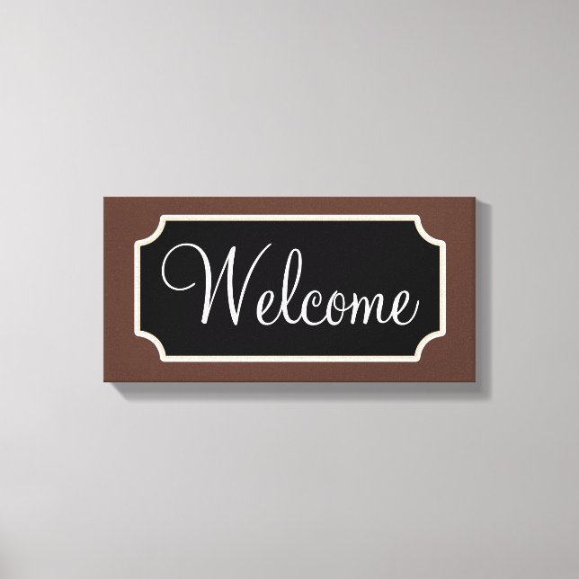 Brown Welcome Sign Canvas (Front)