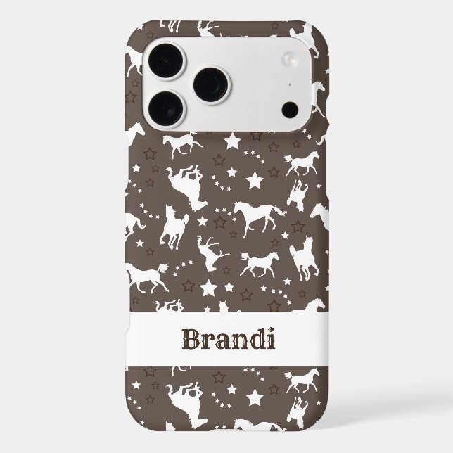 Brown Western Horse Pattern Customized Iphone Case (Back)