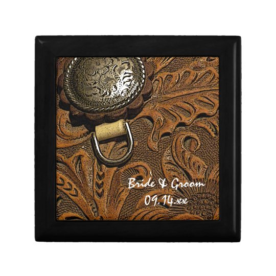 Brown Western Saddle Country Wedding Jewelry Box Zazzle Com