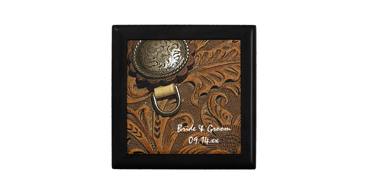 Brown Western Saddle Country Wedding Jewelry Box Zazzle Com