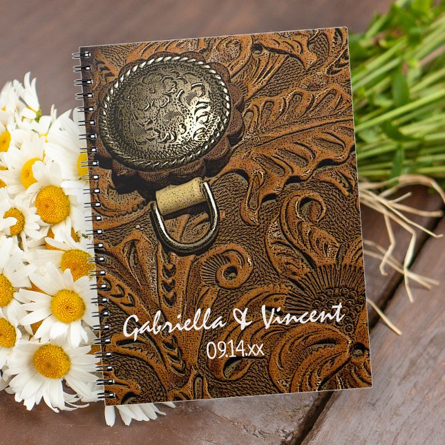 Brown Western Saddle Country Wedding Notebook (Creator Uploaded)