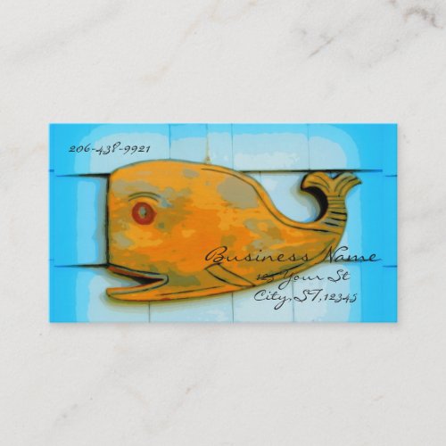brown whale laughing business card