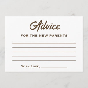 Brown White A Baby Is Brewing Coffee Baby Shower Advice Card