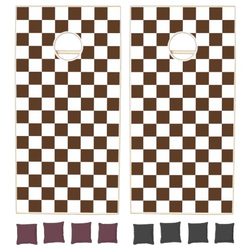 Brown & White Checker
