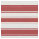 [ Thumbnail: Brown & White Colored Lines Pattern Fabric ]