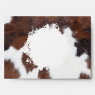 Brown White Cow Circle pattern envelope