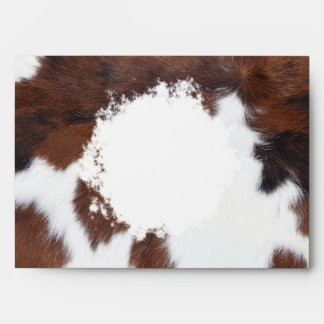 Brown White Cow Circle pattern envelope