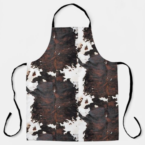 brown  white cow print  All_Over Print Apron