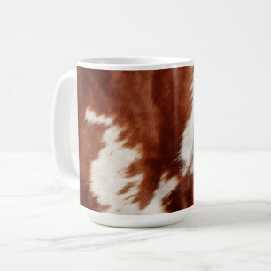 Brown White Cowhide Coffee Mug