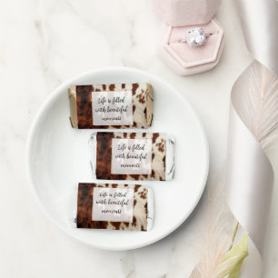 Brown White Cowhide Hershey's Miniatures