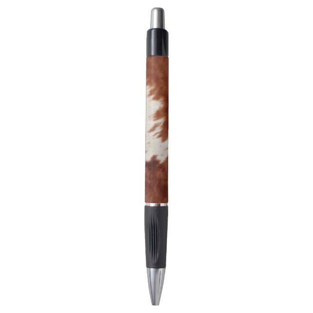 Brown White Cowhide Pen (Front Vertical)