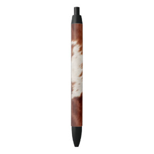 Brown White Cowhide Pen