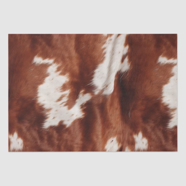 Brown White Cowhide Tissue Paper (Front)