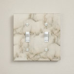 Brown White Elegant Marble Stone Light Switch Cover<br><div class="desc">This design may be personalized by choosing the customize option to add text or make other changes. If this product has the option to transfer the design to another item, please make sure to adjust the design to fit if needed. Contact me at colorflowcreations@gmail.com if you wish to have this...</div>