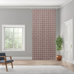 Brown White Geometric Seamless Pattern Blackout Curtains