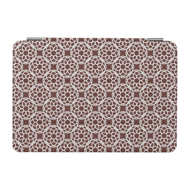 Brown White Geometric Seamless Pattern iPad Mini Cover (Horizontal)