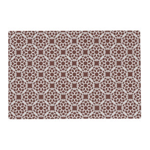 Brown White Geometric Seamless Pattern Placemat