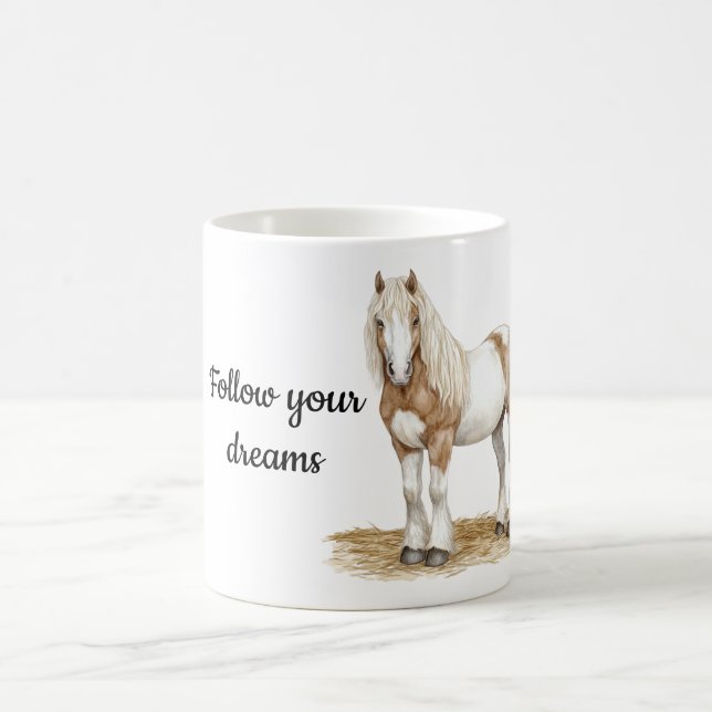 Brown White Horse Coffee Mug (Center)