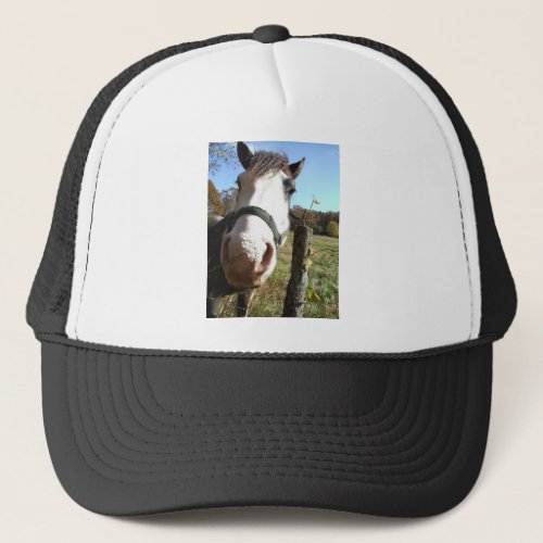 Brown  White horse w wildflower Trucker Hat