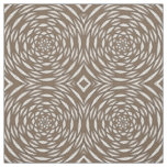 Brown White Kaleidoscope Circle Print Pattern Fabric