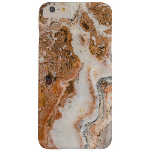 Brown  White Marble Swirls Barely There iPhone 6 Plus Case