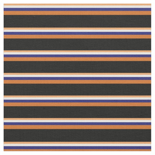 Brown, White, Midnight Blue, Chocolate, and Black Fabric
