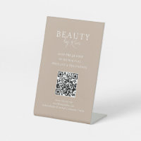 Brown & White Minimal Elegant Salon QR-Code