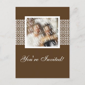 Brown White Photo Template Wedding Save The Date