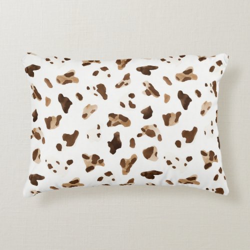Brown White Pink Bow Cowgirl Hat Accent Pillow